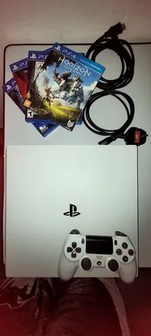 Playstation 4 Pro Branco - Ps4 Pro Branco 1tb Completo Nf