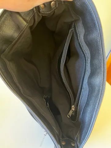 Bolsa de couro preta - Foto 5