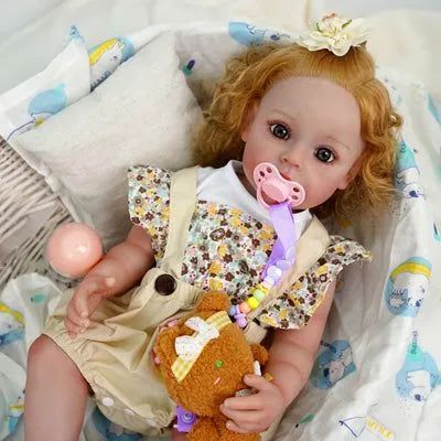 Boneca Bebê Reborn Pandinha - Enxoval Completo 100% de vinil soft