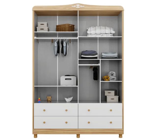 Roupeiro Elo Janelinha, 100% MDF - Peroba - Foto 2