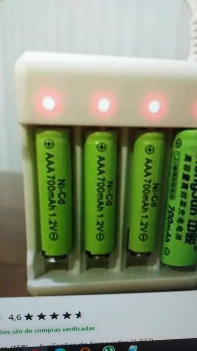 Carregador de baterias e pilhas 1,2v e 1,5v AA e AAA pela Porta Usb-15Reais - Foto 5