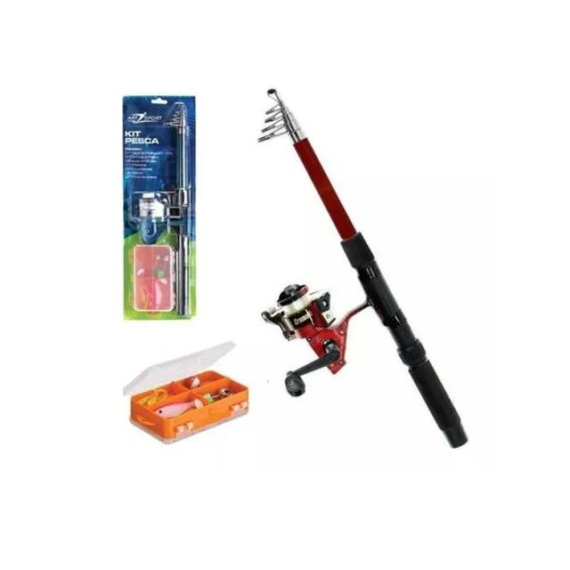 Vara De Pesca Kit Art Sport Bs232 Xc448 2m 20libras