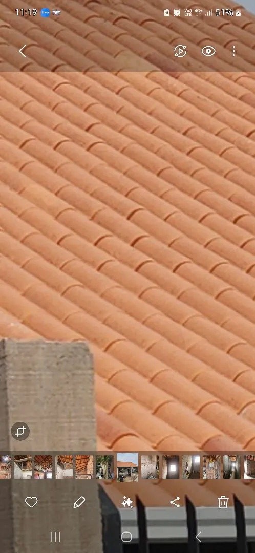 2000 Telhas cerâmicas PORTUGUESA com resina aplicada