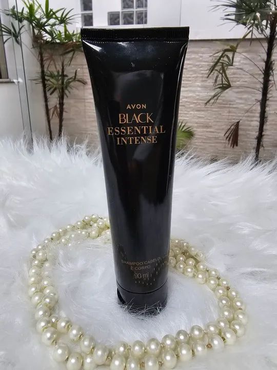 Black Essential Intense Avon shampoo Cabelo e corpo