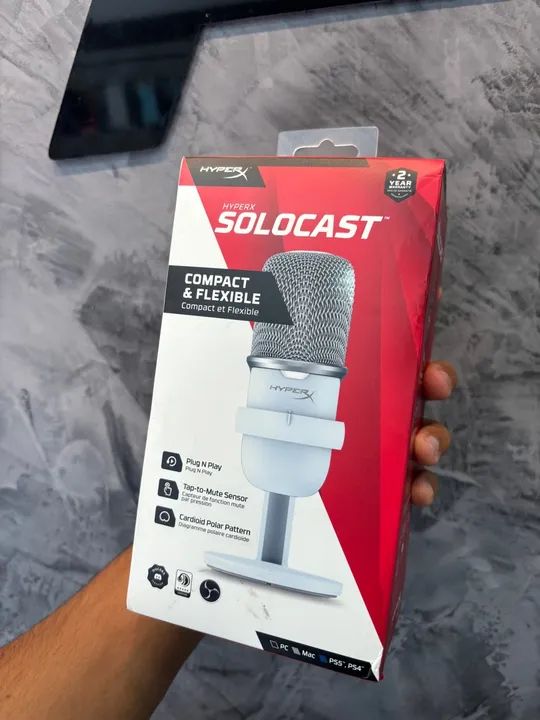 Microfone HyperX Solocast para PC, MAC, PS5 - Foto 4