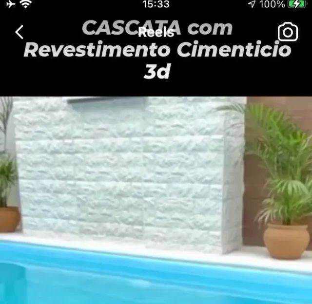 Revestimento Cimentício Lajota Medieval 56x28 Branco  - Foto 2