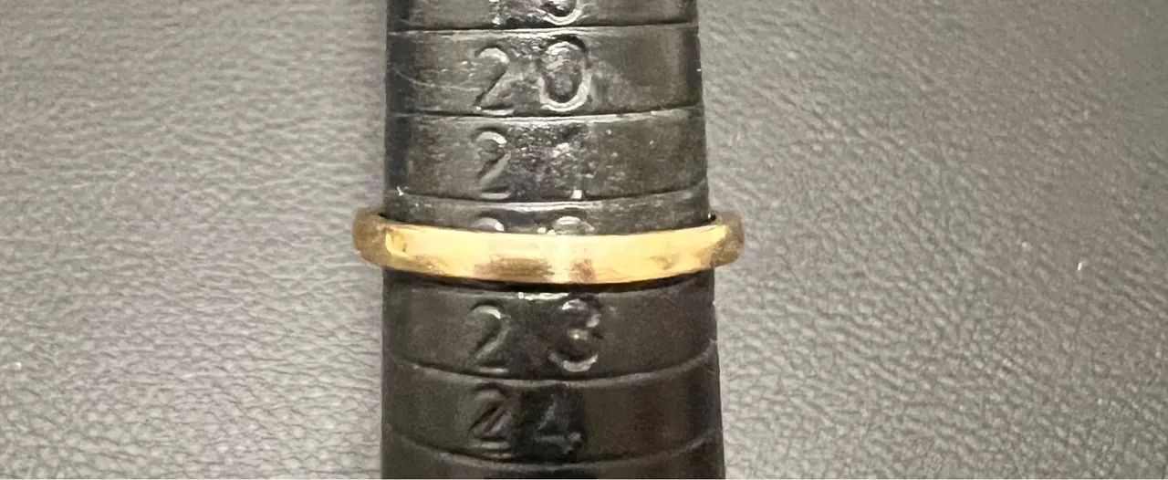 Anel banho de ouro - Tamanho 22. - Foto 3
