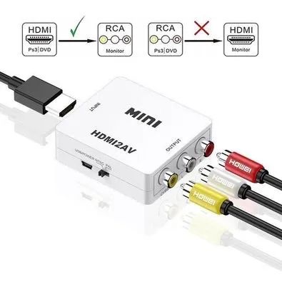 Conversor adaptador HDMI para RCA