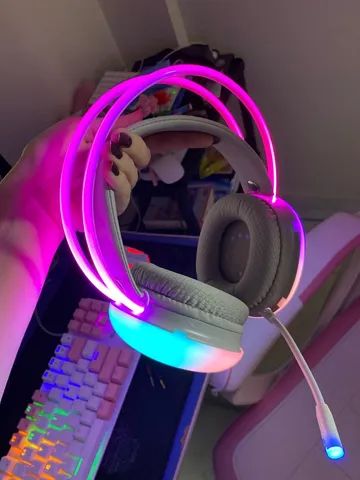 Headset Gamer Onikuma X25 FULL RGB conexão P3 alimentação via USB