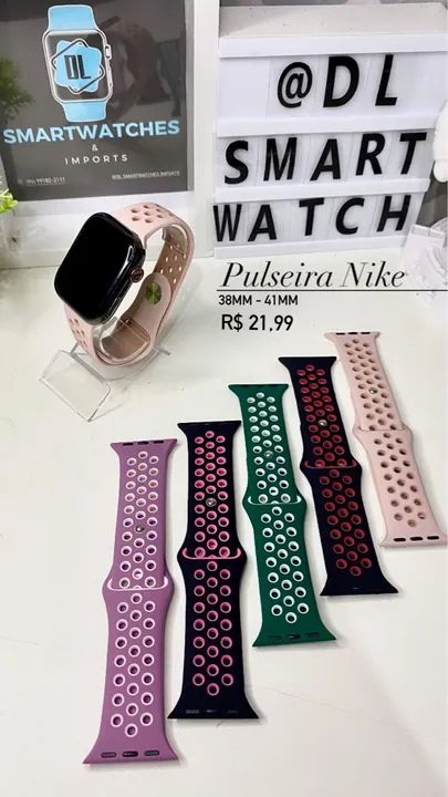 Pulseiras Nike para Smartwatch 38mm-41mm e 42mm ao 49mm - Novas - Foto 2