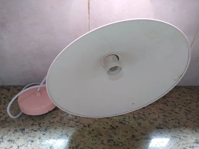 Lustre Pendente Rosa Quarto Sala - Foto 2