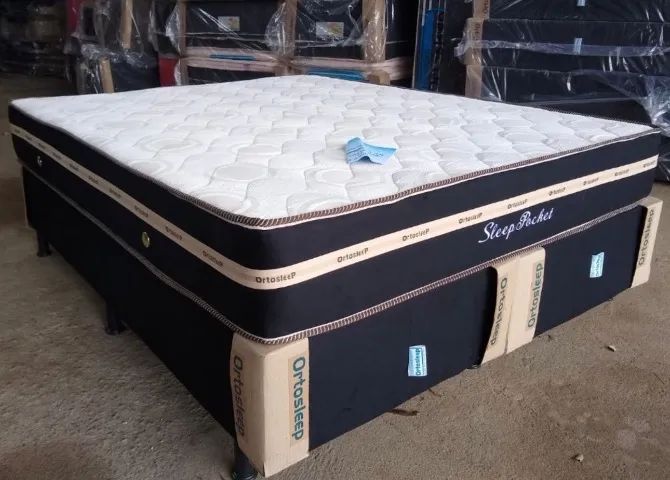 Cama Queen (colchão e base) novos 