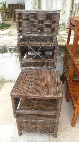 Mesa para Jardim área externa "Mesinhas rusticas  de cipó" Direto da Paraipaba