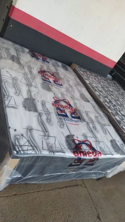 CAMA BOX CASAL ESPUMA SELADA NOVA 
