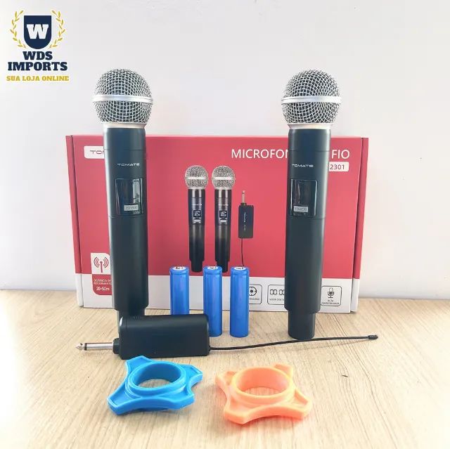 Microfone Duplo Sem Fio Wireless Profissional