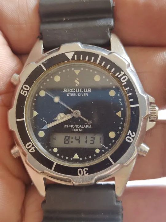 Relógio Seculus Steel Diver - Cronógrafo - Foto 2