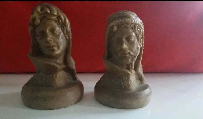 Par de estatuetas de areia Vitrificada de PEDRO GERMI 