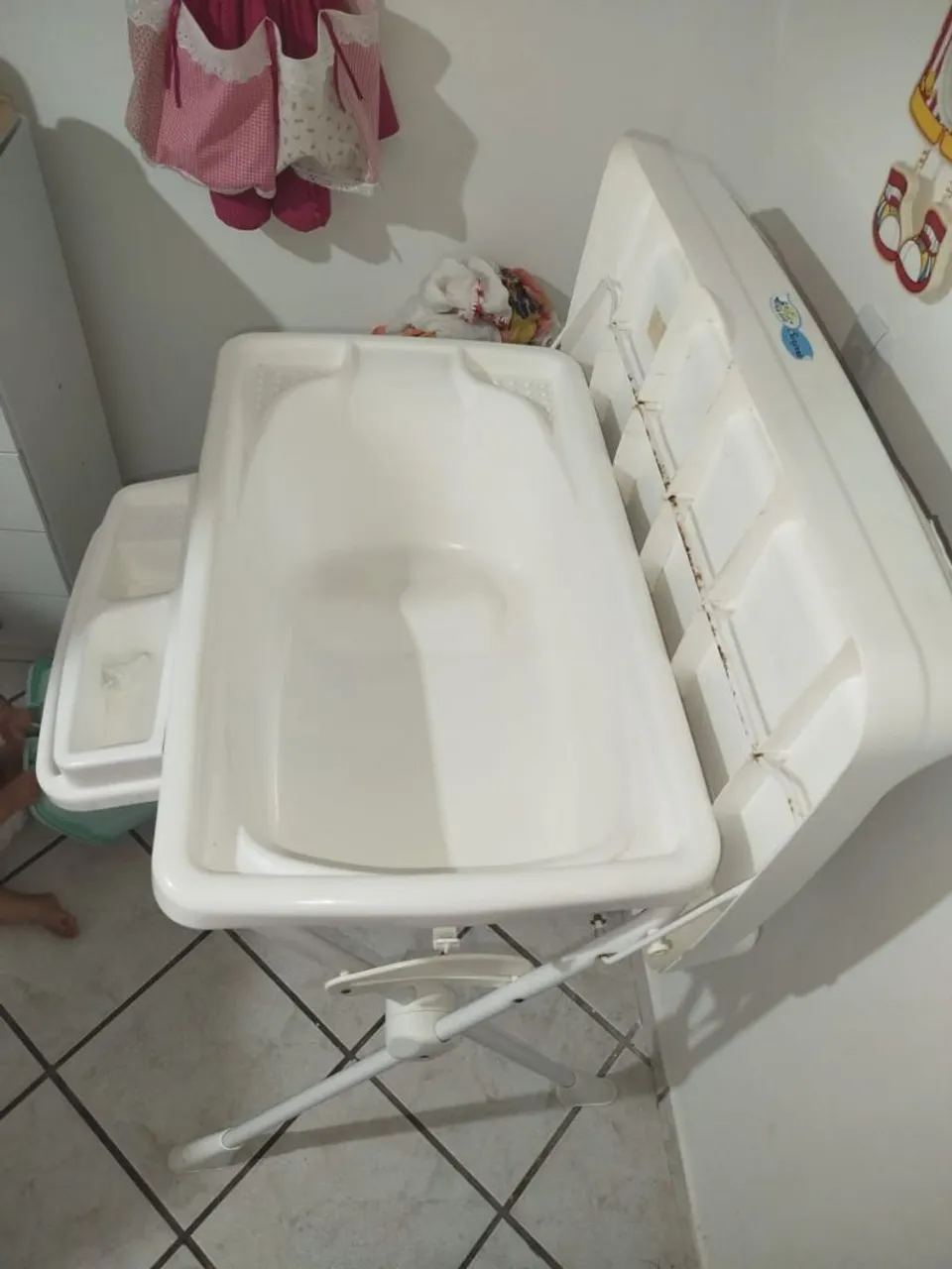 Banheira infantil com trocador