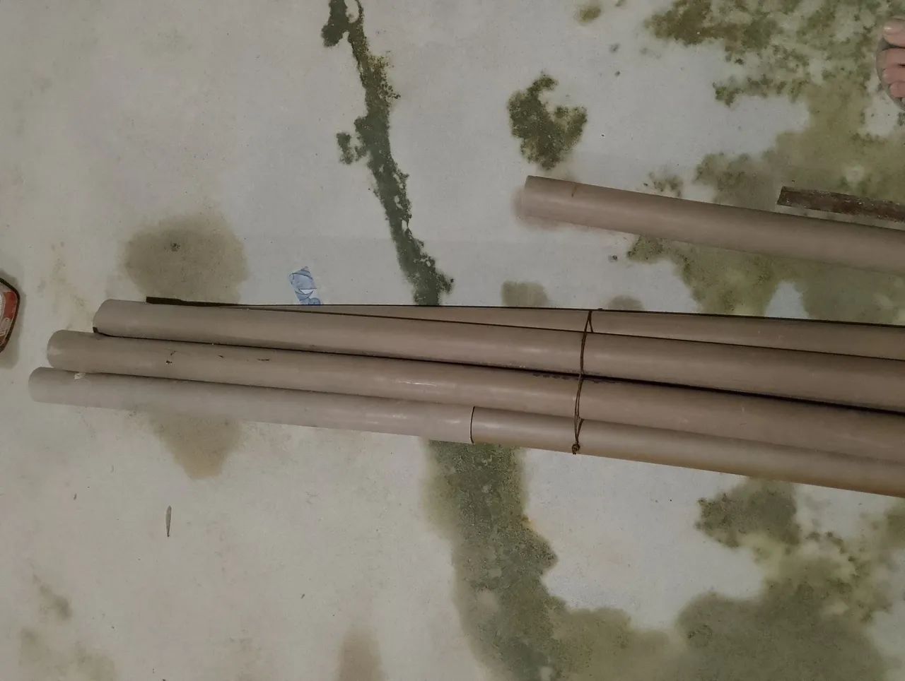 5 Canos de água PVC Marron de 50