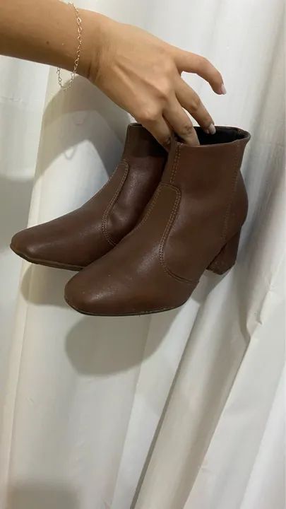 Botas de Cano Curto Marrom Beira Rio n 36 - Foto 3