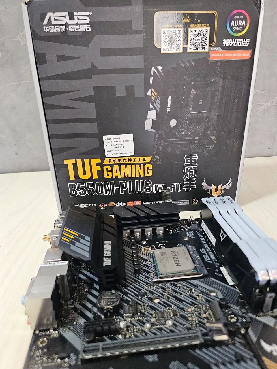 Kit Ryzen 7 5800X + Asus TUF B550-Plus Wi-Fi + 32GB DDR4 3600MHz