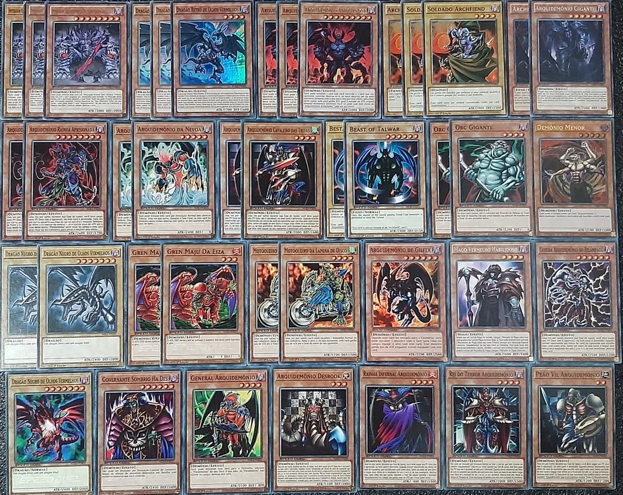 Deck arquidemonio cartas originais de yu-gi-oh