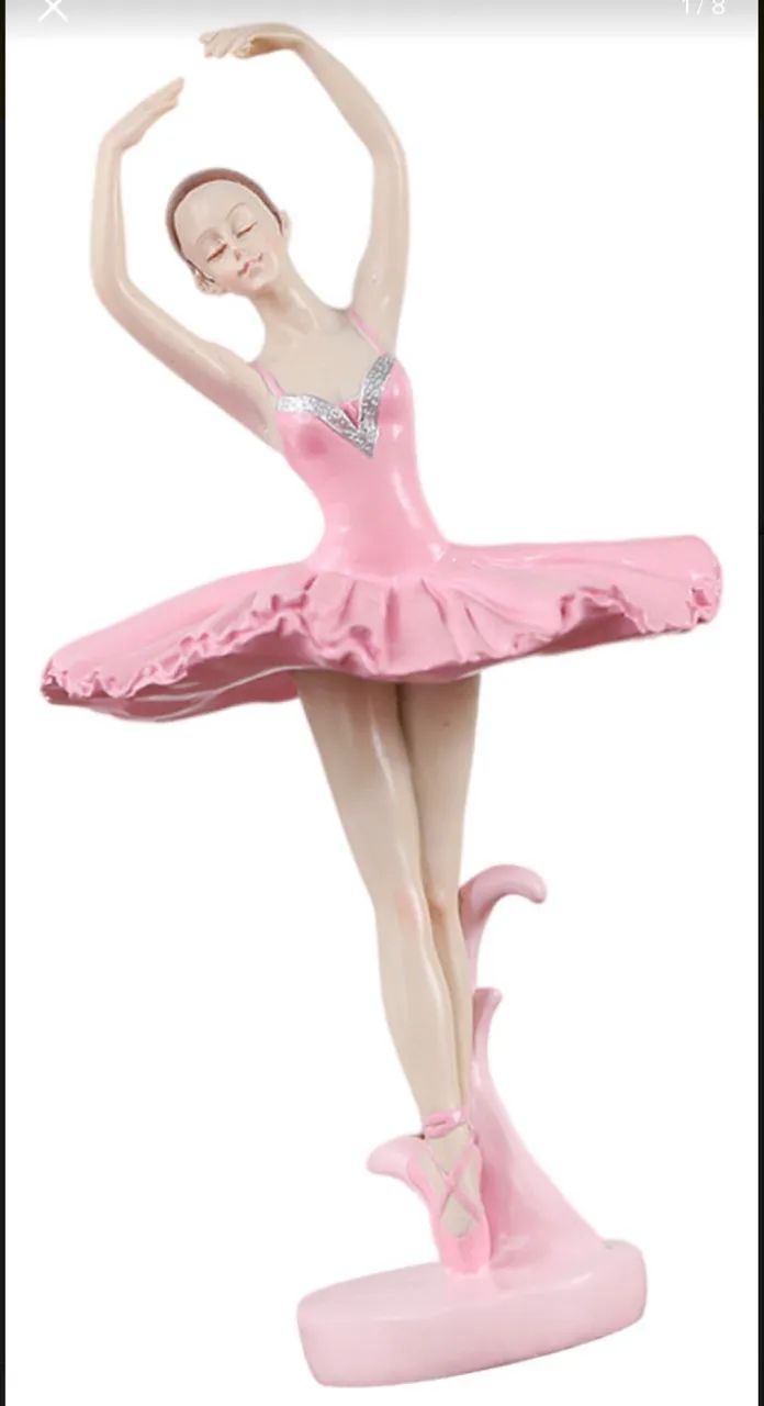 Bailarina resina cor de rosa - Foto 3