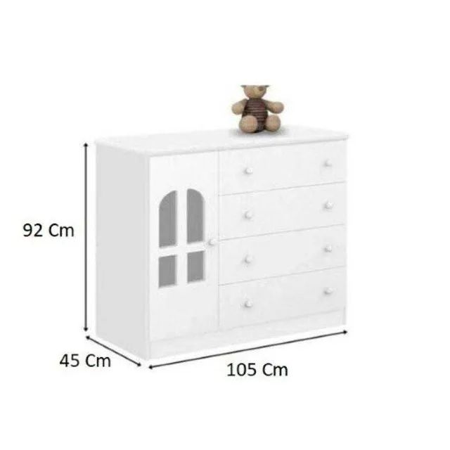 Comoda Off White 92cm 1p 4g MAIS VENDIDO MEGA OFERTA - Foto 2