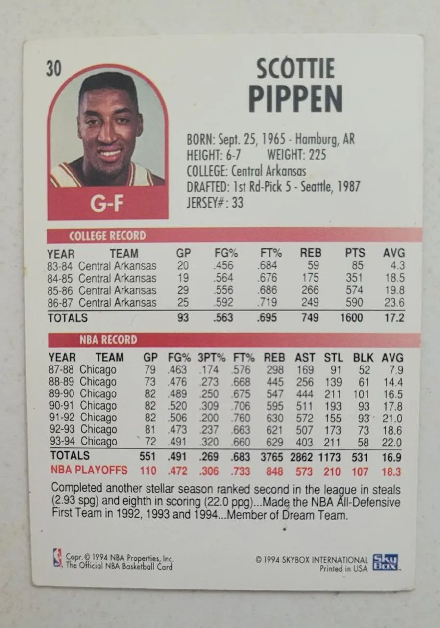 2 Cards NBA Scottie Pippen Chicago Bulls - Foto 5