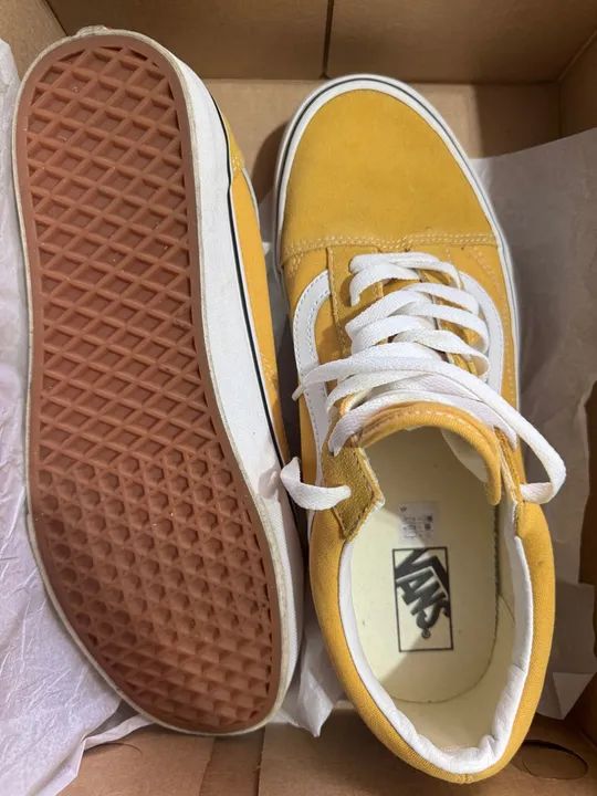 Tênis Vans Old Skool Amarelo Masculino 42 - Foto 2