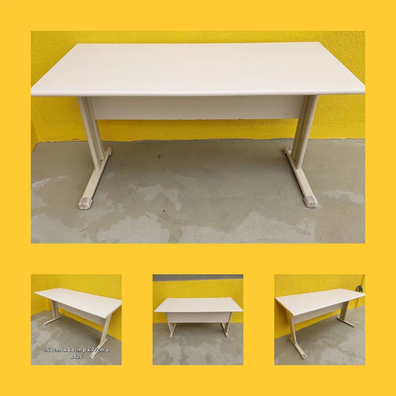 Mesa escritório bege 1.50cm