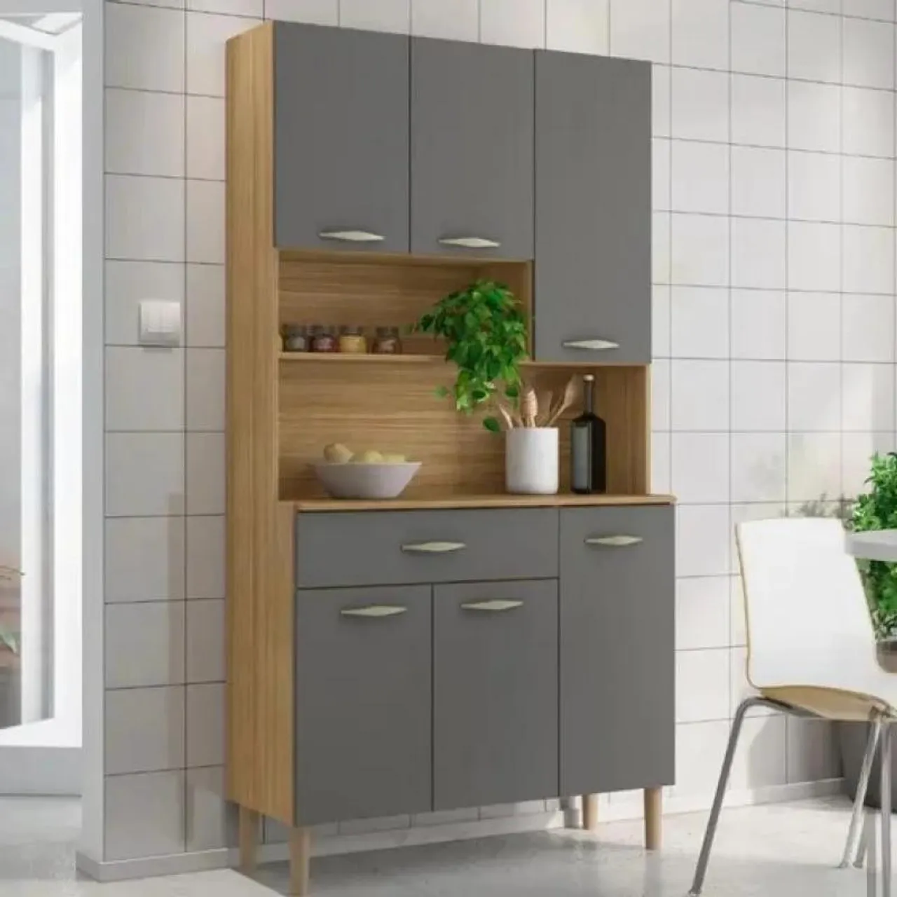 Armário de Cozinha Compacto - Design Moderno