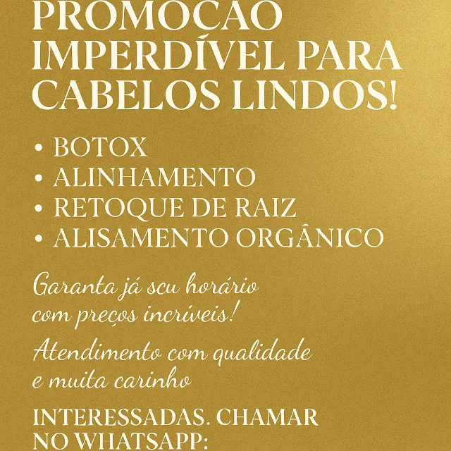Trabalho com Botox alinhamento e retoque de raiz