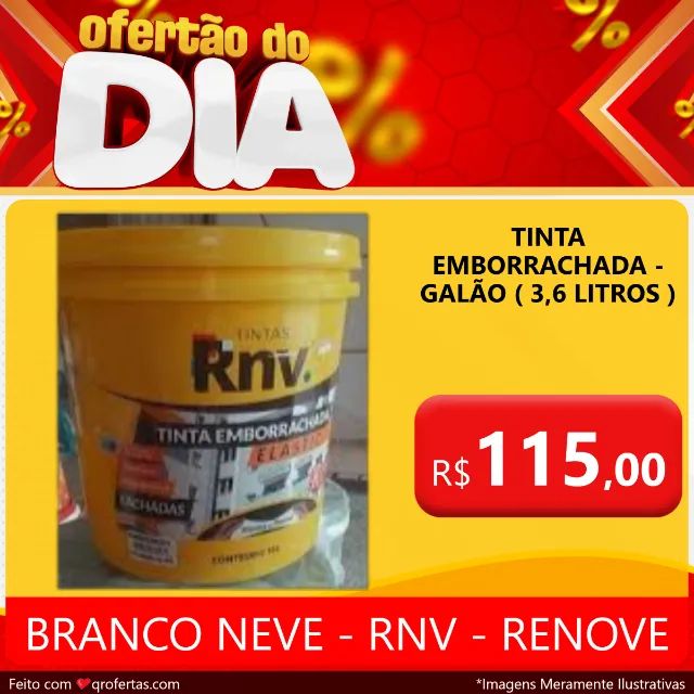 TINTA EMBORRACHADA GALÃO - 3,6 LITROS  BRANCO NEVE - RNV - RENOVE  - Foto 5