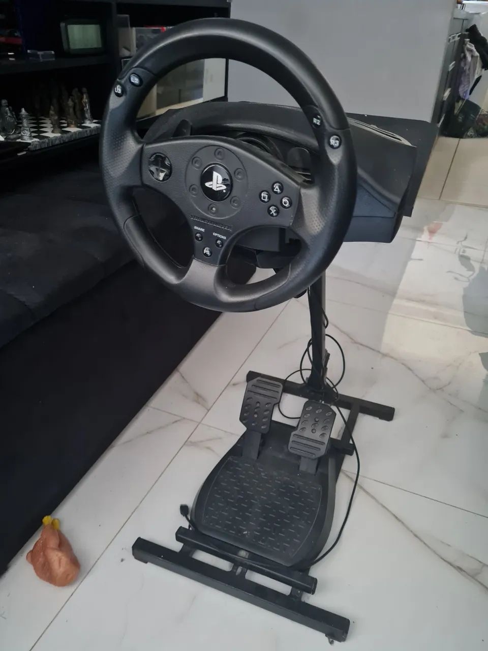 Volante e Pedais com suporte para Playstation - Foto 2