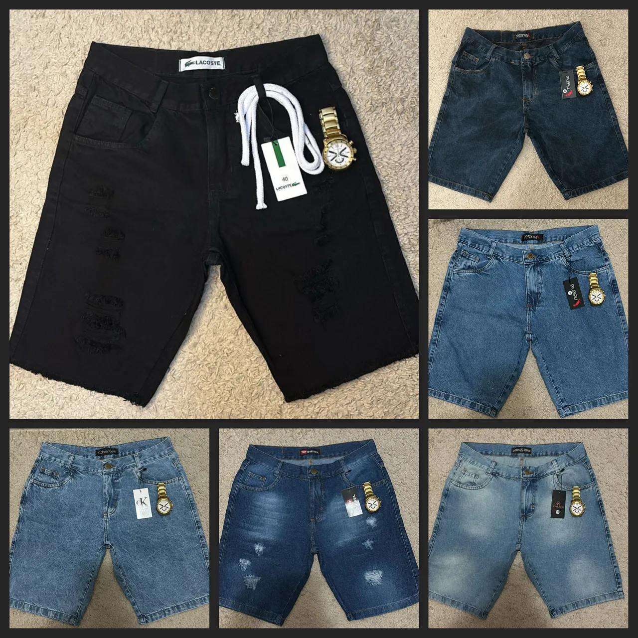 Bermuda jeans masculina