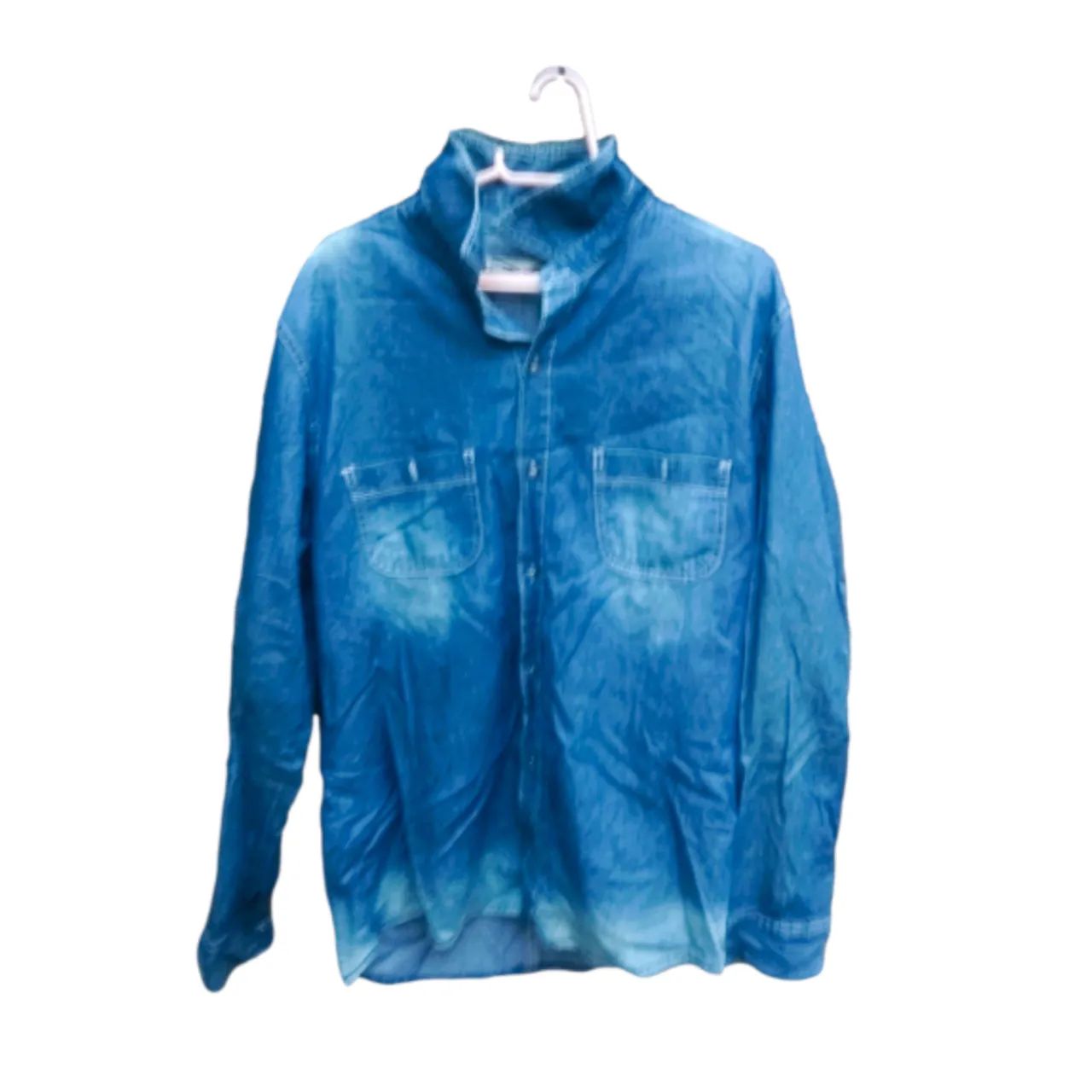 Camisa Jeans Mangas Longas