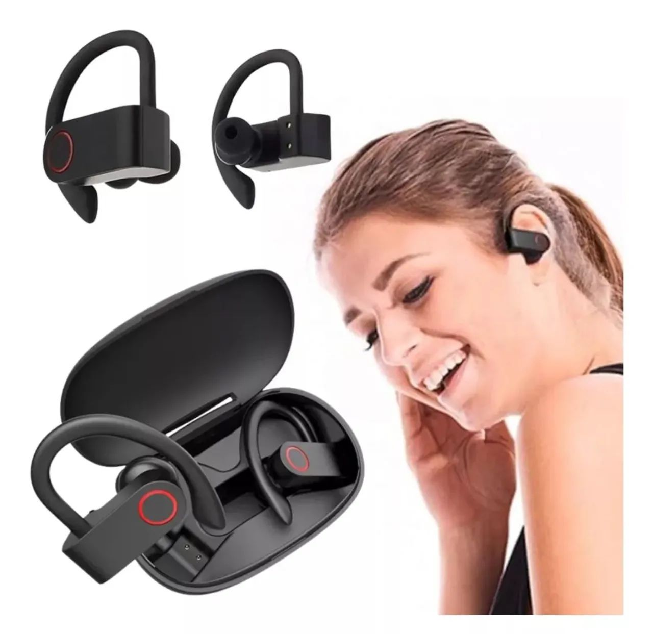 Fone de ouvido bluetooth Altomex com gancho academia motoqueiro - Foto 2