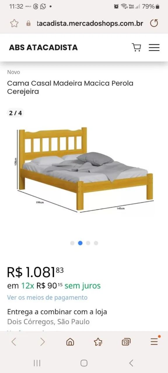 Cama de madeira com colchão - Usado só por criança! - Foto 6