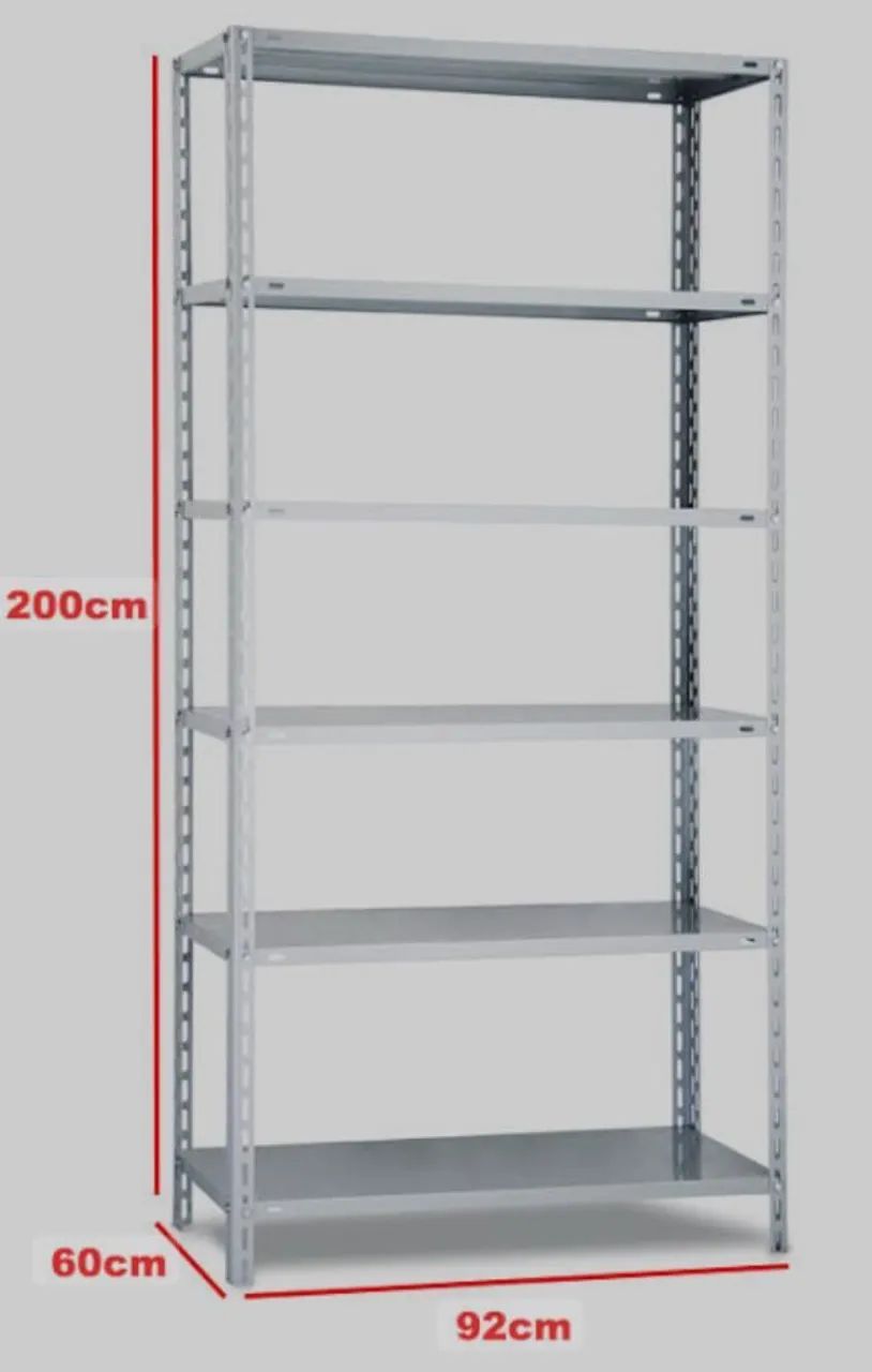 Prateleiras de aço 0,60x0,92x200 usada