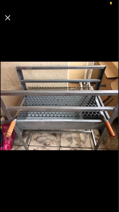 CHURRASQUEIRA DE AÇO GALVANIZADO E INOX - Foto 3