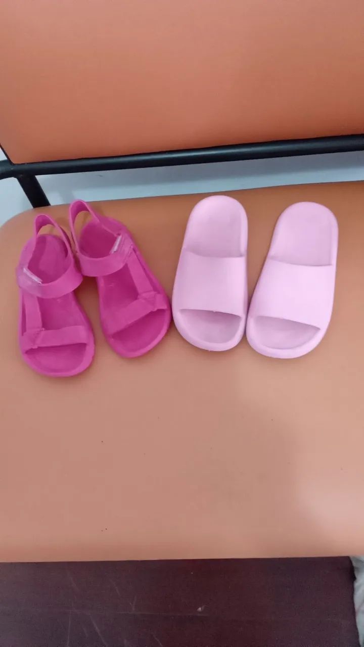 Kit  sandália  e chinelo 29/30 rosa