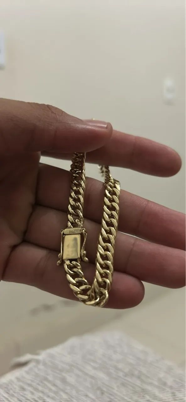 Pulseira Masculina em Ouro 18k 8.72g - Foto 2