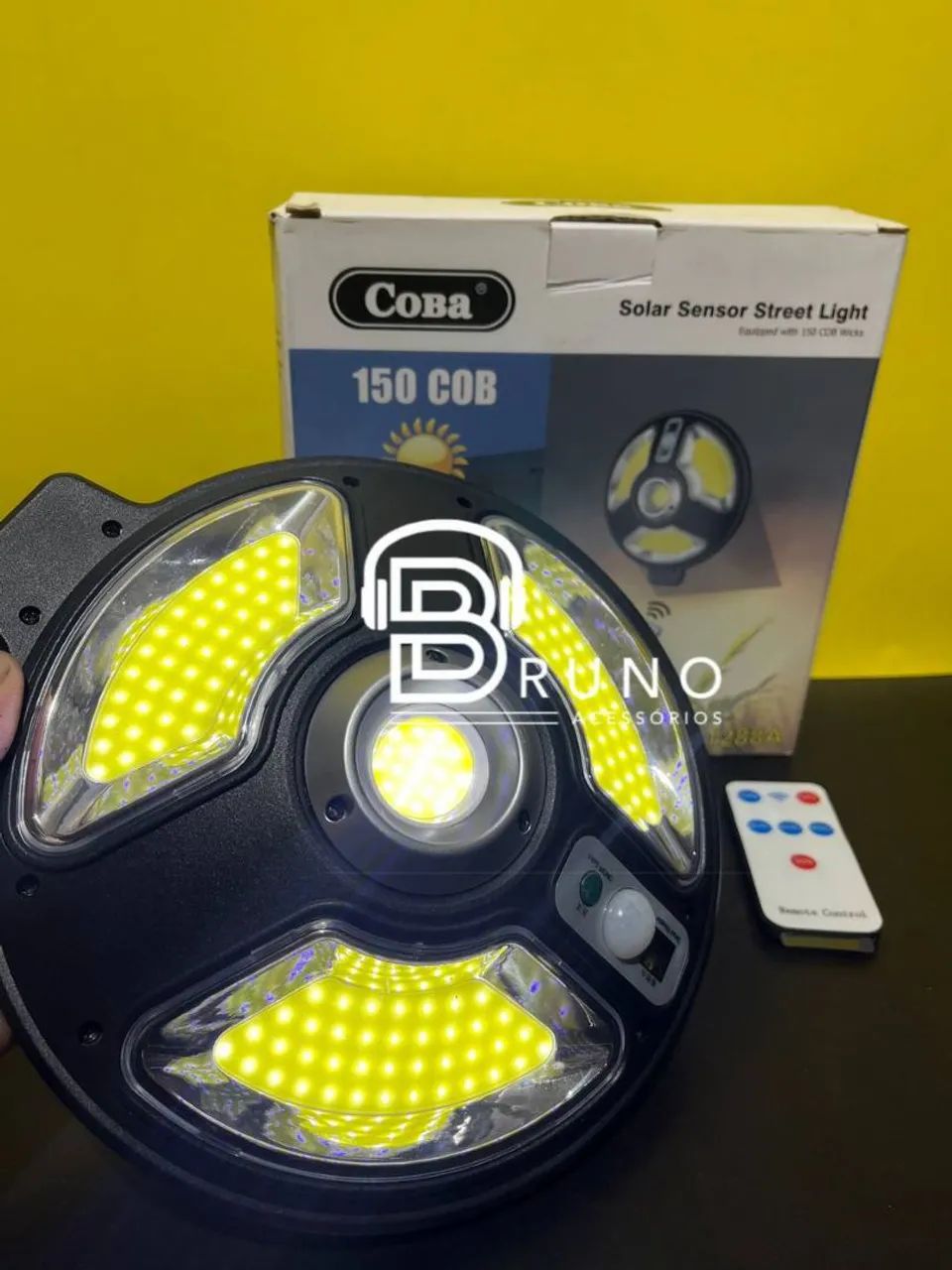 Luminária solar redonda 