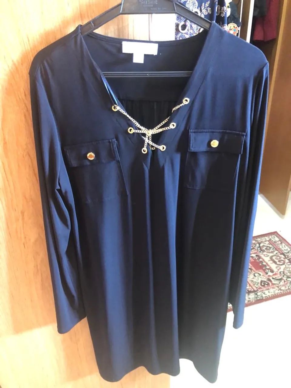 Vestido Michael Kors azul marinho XL  - Foto 2