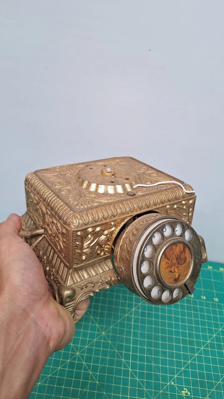 Telefone de mesa vintage Dong Jun barroco vitoriano ornamentado - Foto 3