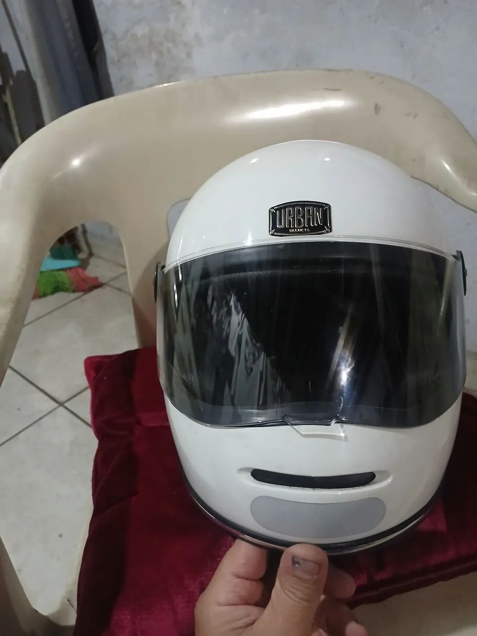 Capacete Branco - Tamanho xl - Foto 2