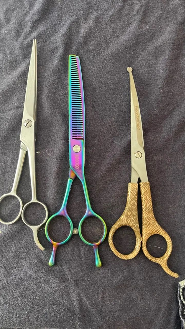 Máquina de tosa Andis + adaptadores Andis + lâminas Andis + tesouras - Foto 3