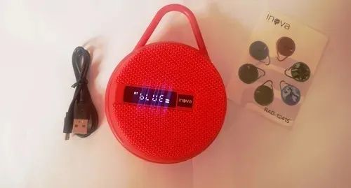 Caixa De Som Bluetooth Portátil Inova Redonda Display Rádio, Usb Bluethooth - Foto 3