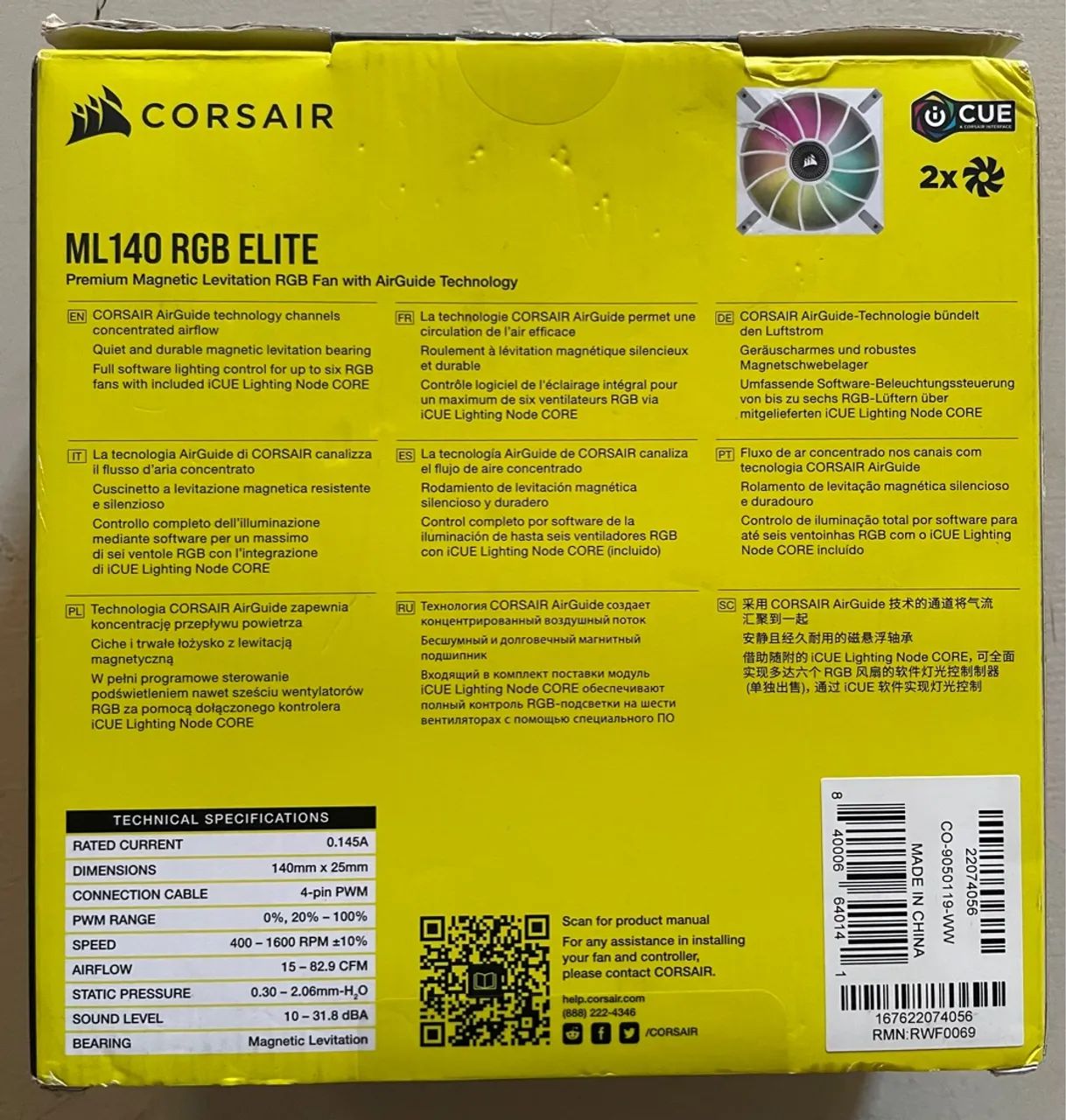 Corsair ML140 RGB Elite - 2x Ventoinhas RGB - Foto 2